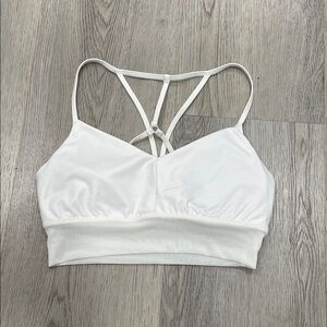 Alo White Strappy sports bra
